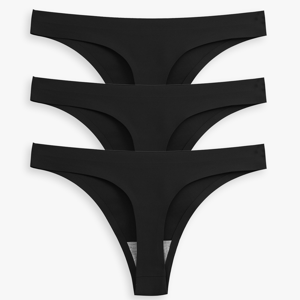 Breathable Seamless Low Rise Thong for Daily Wear Bundle