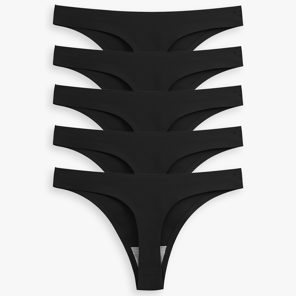 Breathable Seamless Low Rise Thong for Daily Wear Bundle