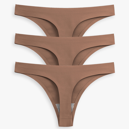 Breathable Seamless Low Rise Thong for Daily Wear Bundle