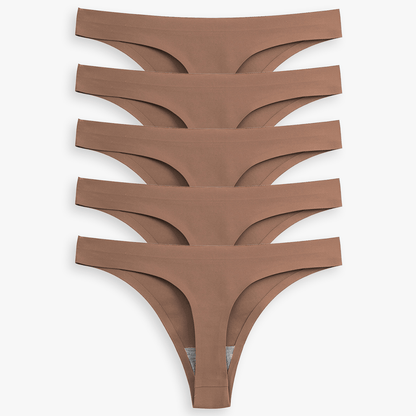 Breathable Seamless Low Rise Thong for Daily Wear Bundle