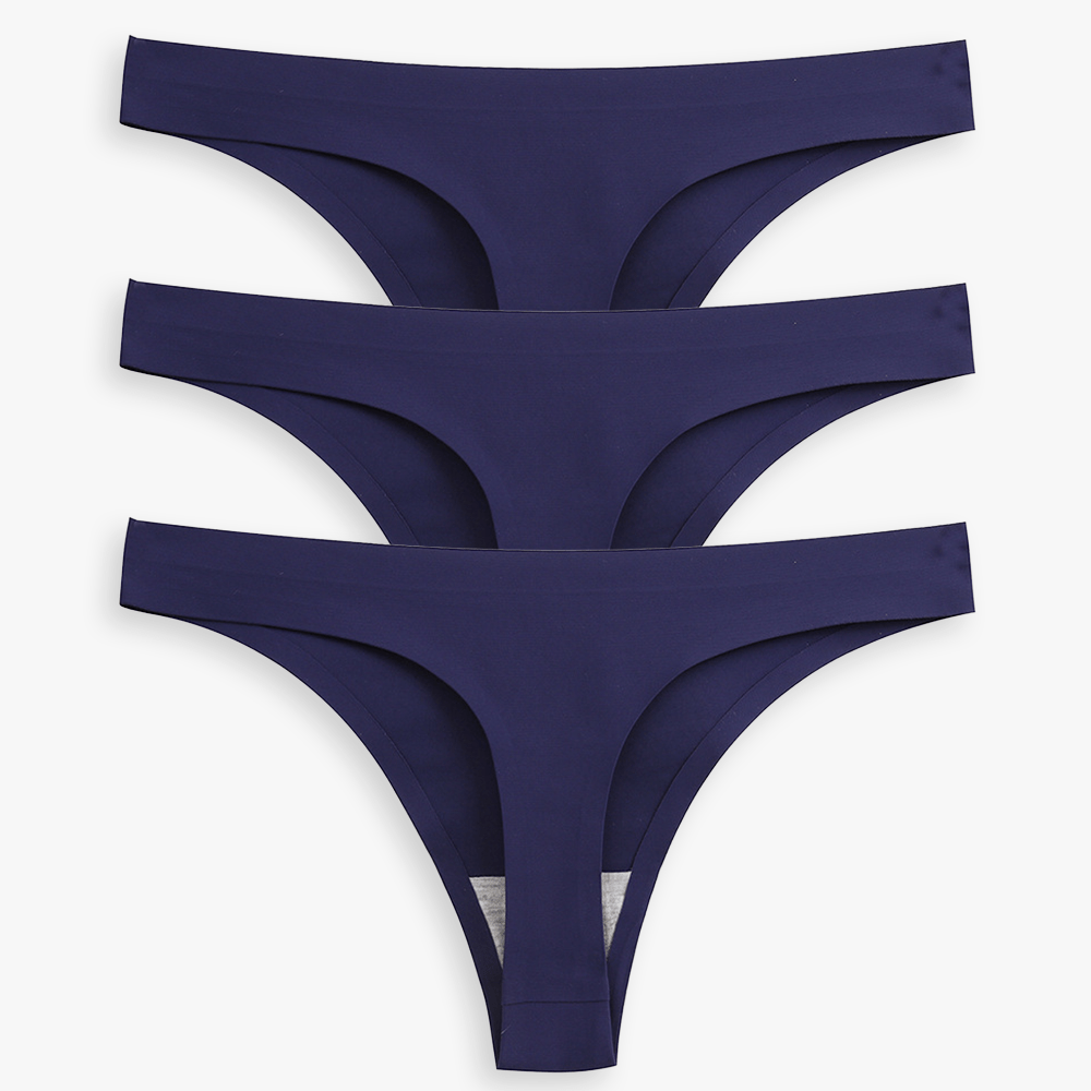 Breathable Seamless Low Rise Thong for Daily Wear Bundle