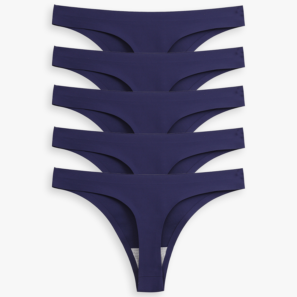 Breathable Seamless Low Rise Thong for Daily Wear Bundle