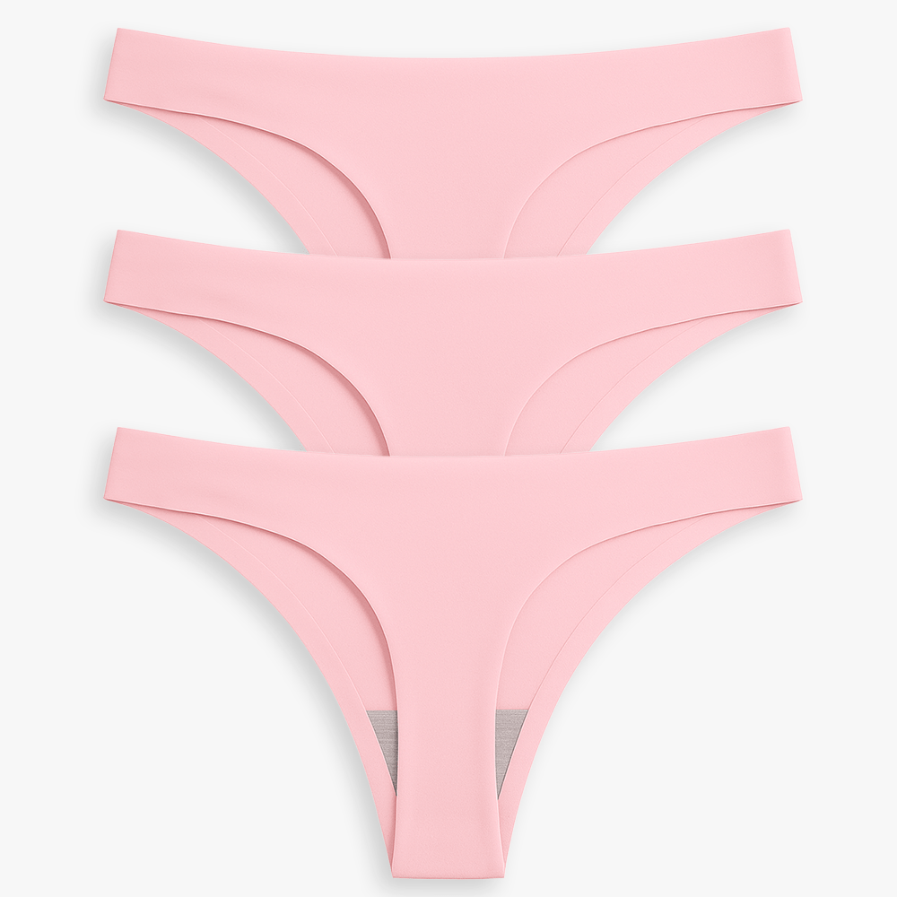 Breathable Seamless Low Rise Thong for Daily Wear Bundle