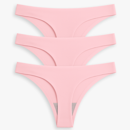 Breathable Seamless Low Rise Thong for Daily Wear Bundle
