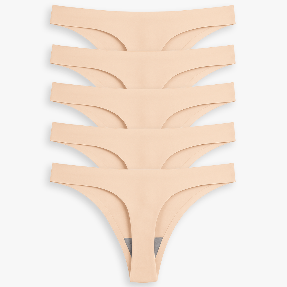Breathable Seamless Low Rise Thong for Daily Wear Bundle