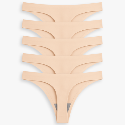 Breathable Seamless Low Rise Thong for Daily Wear Bundle