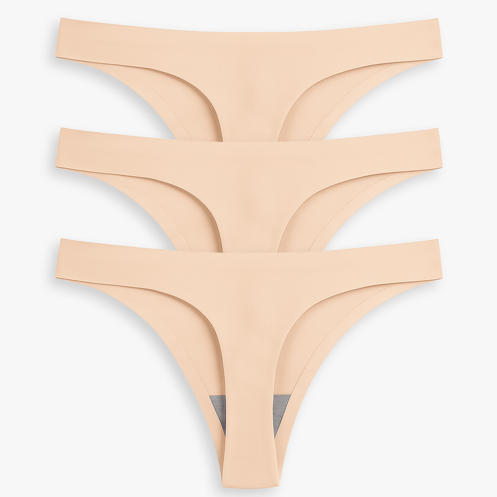 Breathable Seamless Low Rise Thong for Daily Wear Bundle
