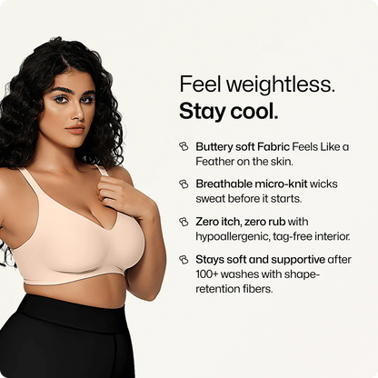 Wireless Everyday T-Shirt Bra with Adjustable Straps