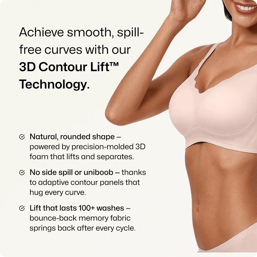 Wireless Scalloped Neckline Push Up Bra