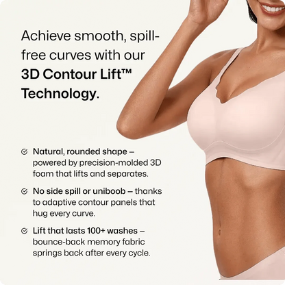 Wireless Scalloped Neckline Push Up Bra