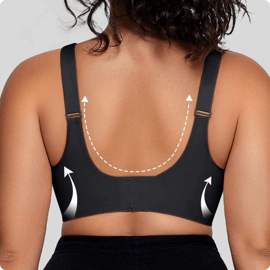 Wireless V-Neck Crossover Mesh Bra