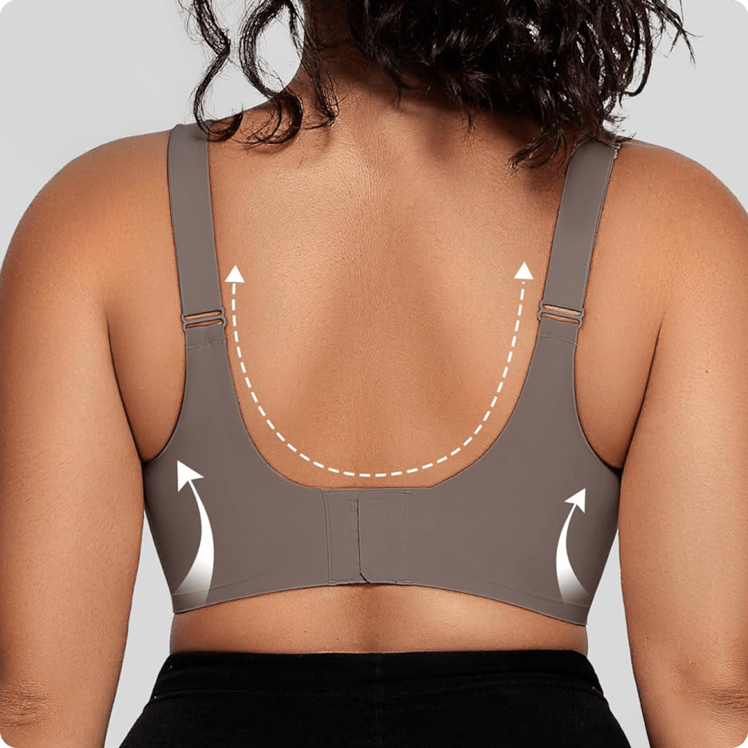 Wireless V-Neck Crossover Mesh Bra