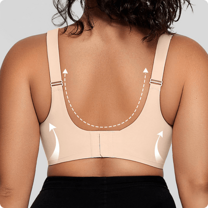 Wireless V-Neck Crossover Mesh Bra