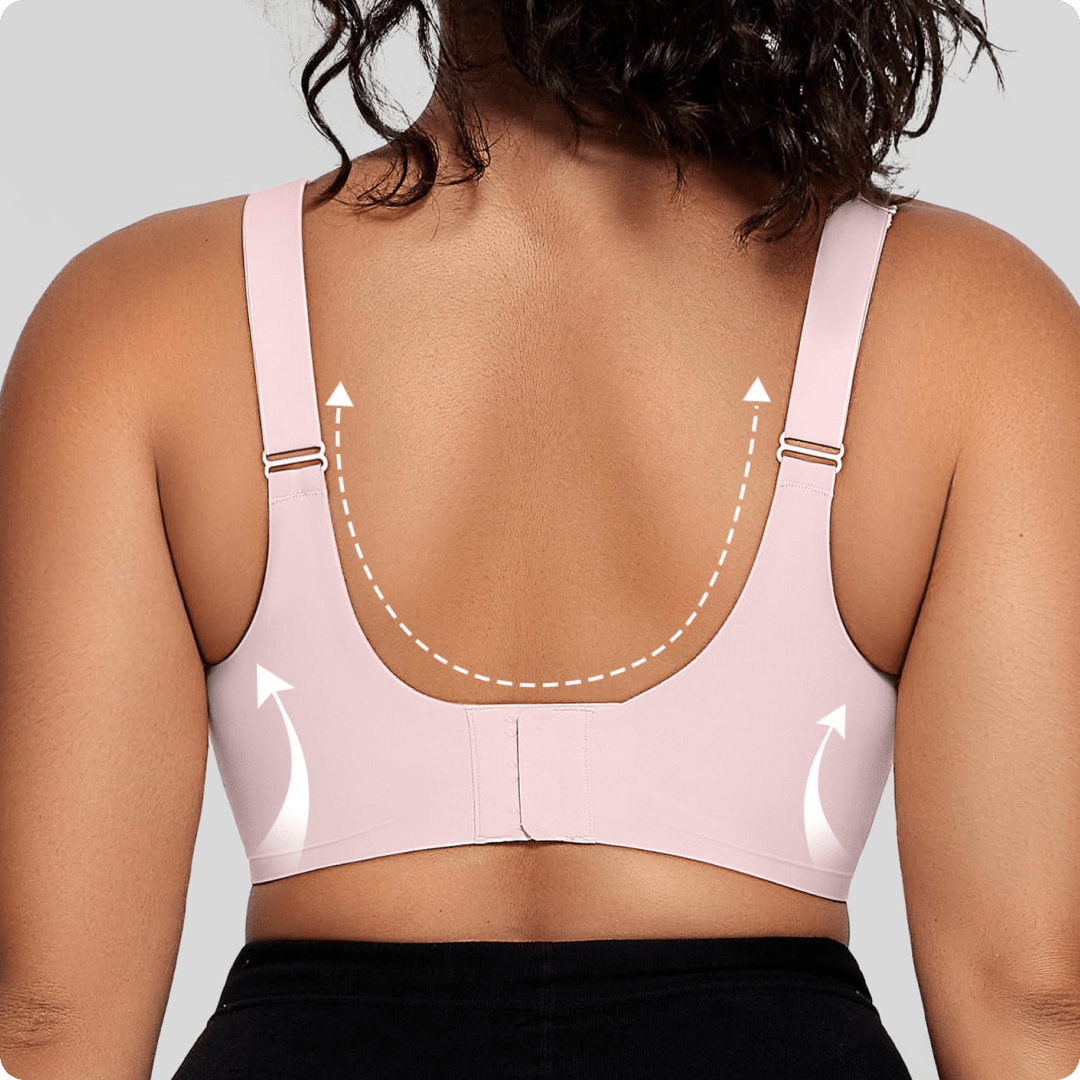 Wireless V-Neck Crossover Mesh Bra