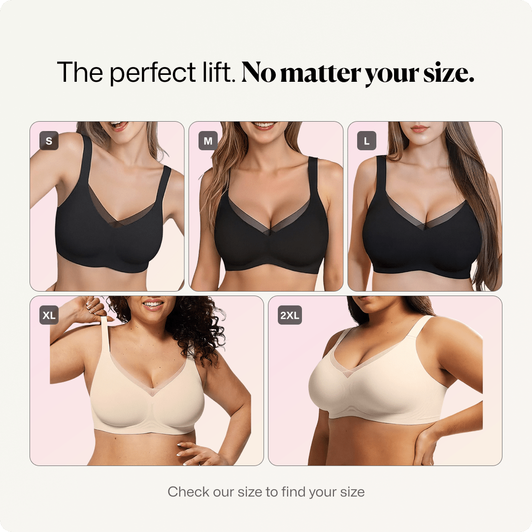 Wireless V-Neck Crossover Mesh Bra