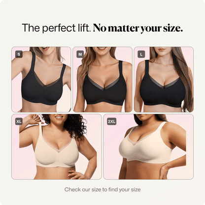 Wireless V-Neck Crossover Mesh Bra