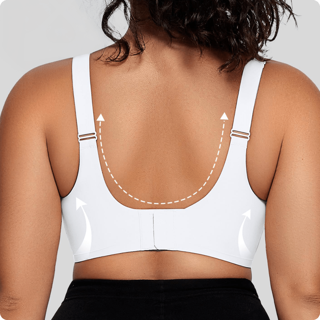 Wireless V-Neck Crossover Mesh Bra